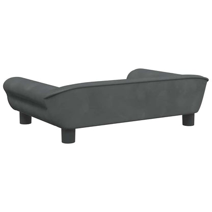 Divano per Bambini Grigio Scuro 70x45x26 cm in Velluto