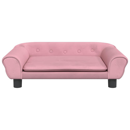 Divano per Bambini Rosa 70x45x26 cm in Velluto