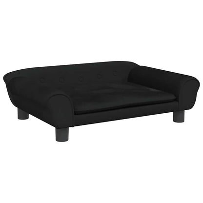Divano per Bambini Nero 70x45x26 cm in Velluto