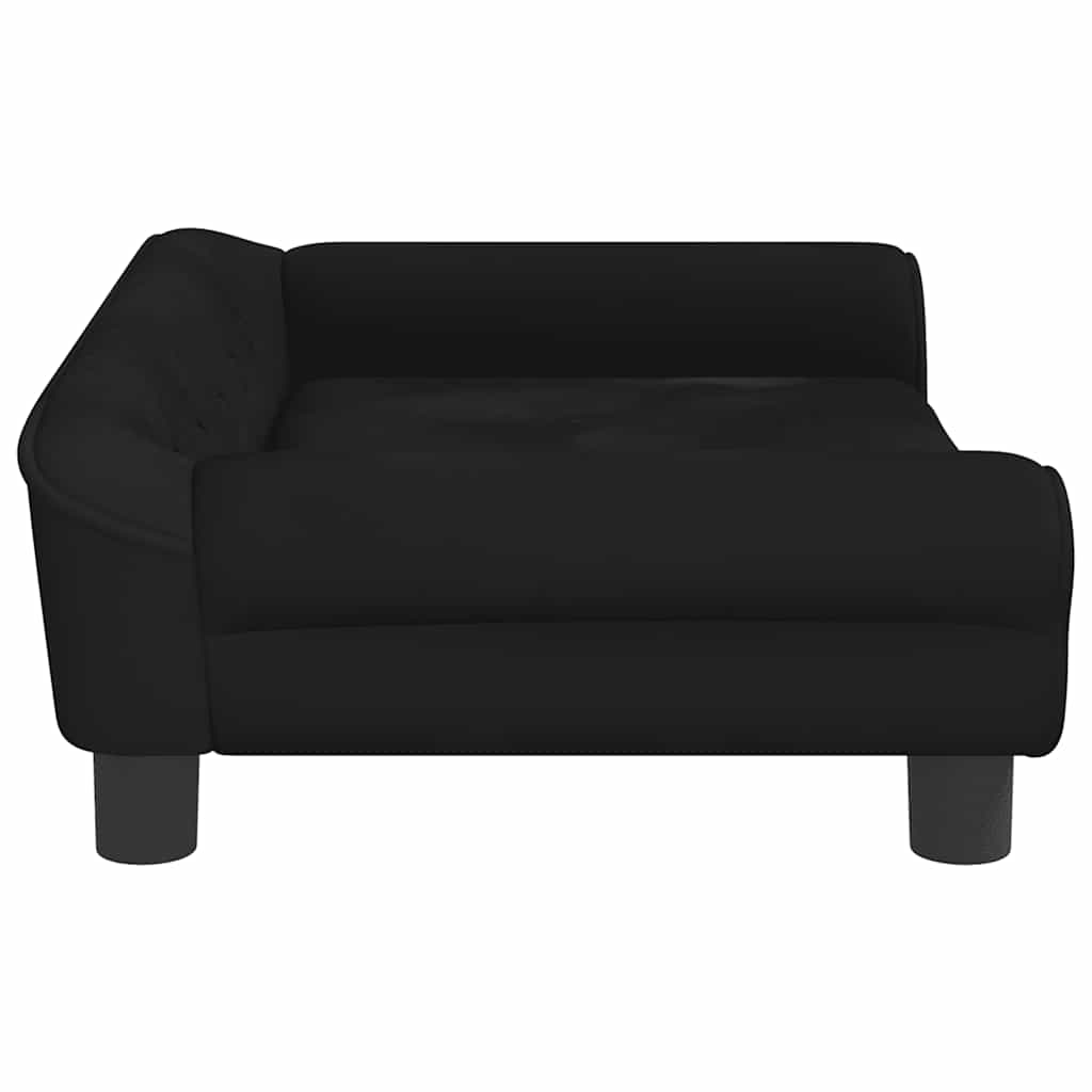 Divano per Bambini Nero 70x45x26 cm in Velluto