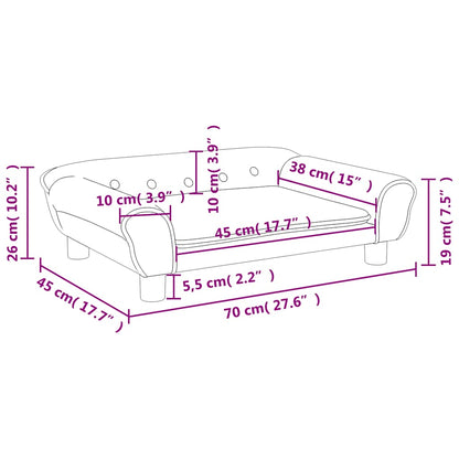 Divano per Bambini Nero 70x45x26 cm in Velluto | homemem39