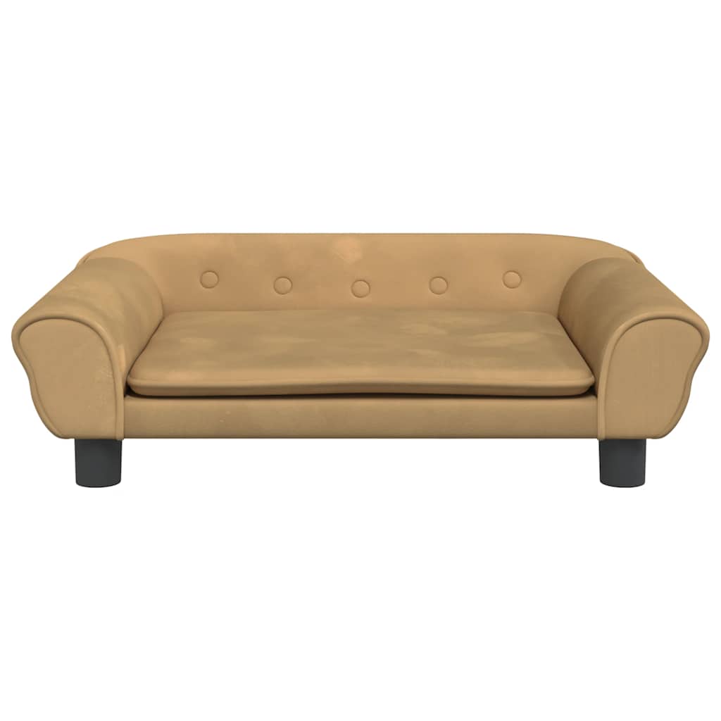 Divano per Bambini Marrone 70x45x26 cm in Velluto | homemem39