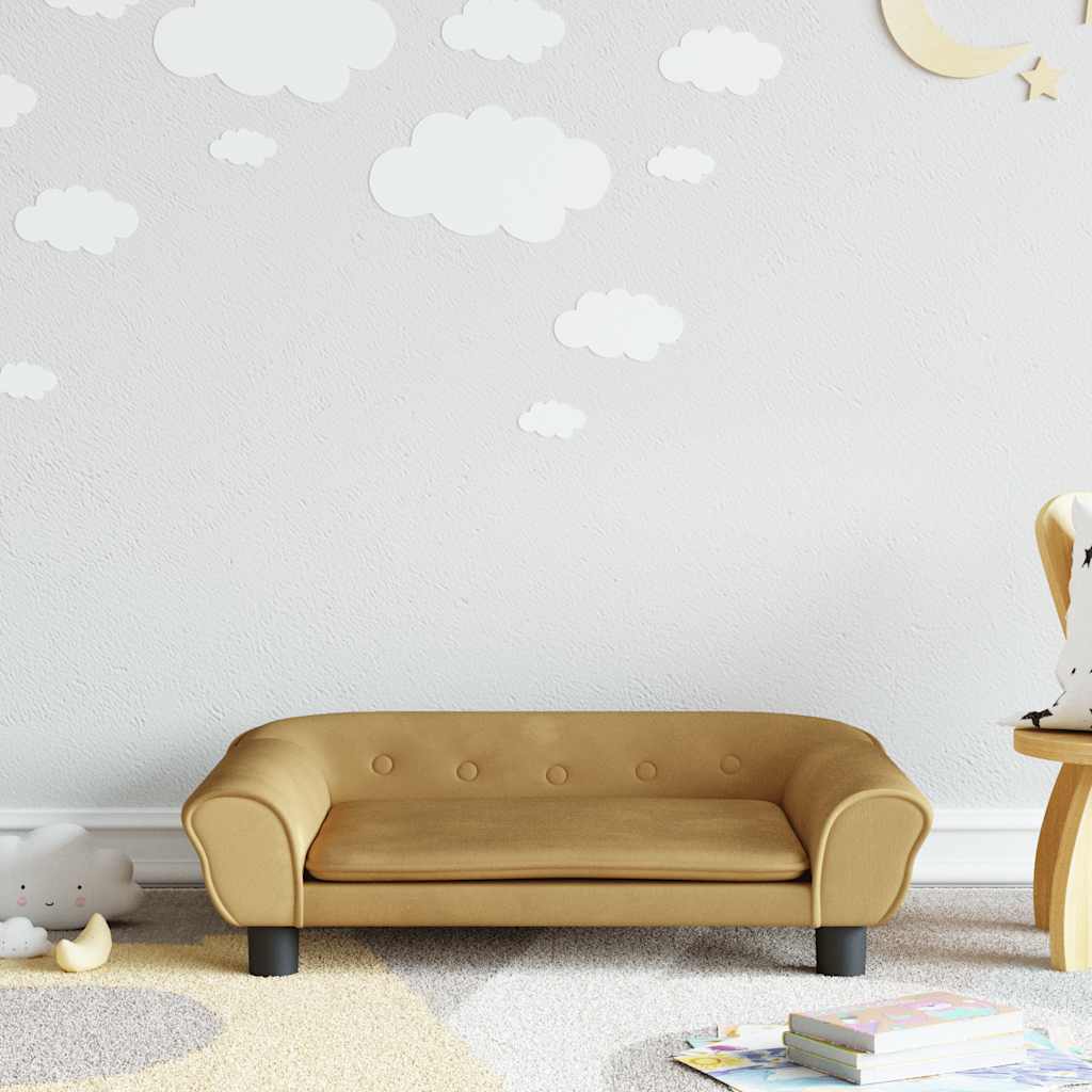 Divano per Bambini Marrone 70x45x26 cm in Velluto | homemem39