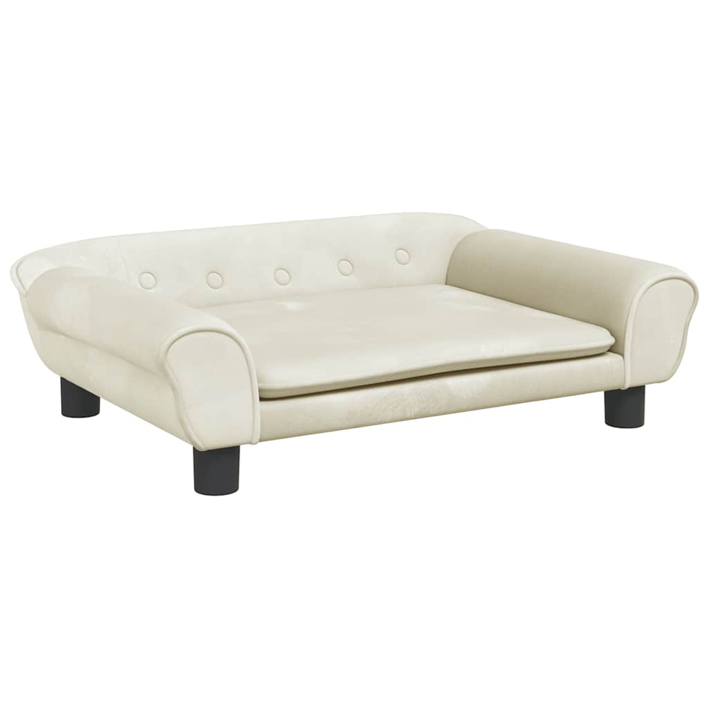 Divano per Bambini Crema 70x45x26 cm in Velluto | homemem39