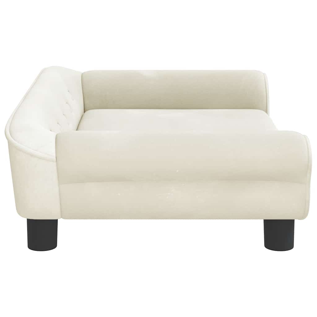 Divano per Bambini Crema 70x45x26 cm in Velluto