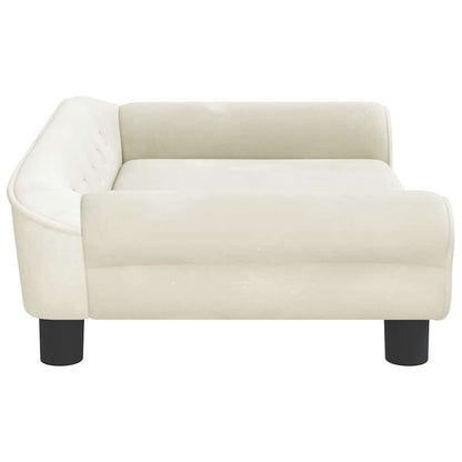 Divano per Bambini Crema 70x45x26 cm in Velluto