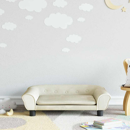 Divano per Bambini Crema 70x45x26 cm in Velluto | homemem39