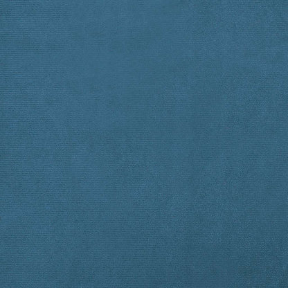 Divano per Bambini con Poggiapiedi Blu 100x50x30 cm in Velluto