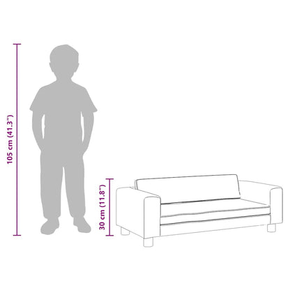 Divano per Bambini con Poggiapiedi Blu 100x50x30 cm in Velluto | homemem39