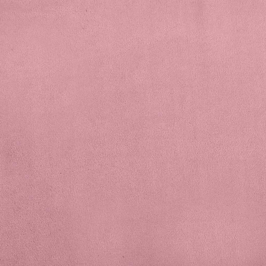Divano per Bambini con Poggiapiedi Rosa 100x50x30 cm in Velluto