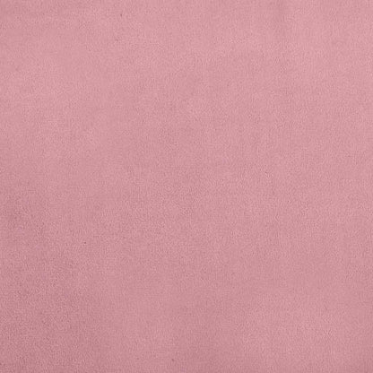 Divano per Bambini con Poggiapiedi Rosa 100x50x30 cm in Velluto