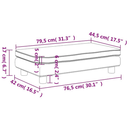 Divano per Bambini con Poggiapiedi Rosa 100x50x30 cm in Velluto | homemem39