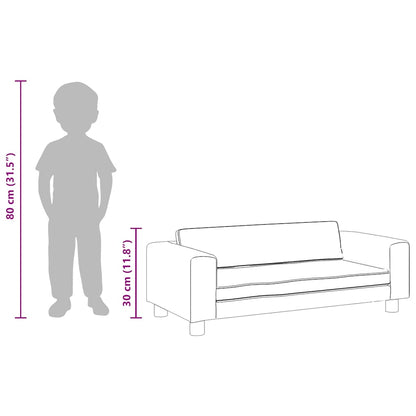 Divano per Bambini con Poggiapiedi Rosa 100x50x30 cm in Velluto | homemem39