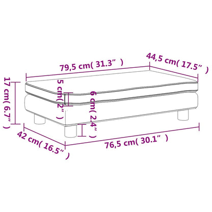 Divano Bambini con Poggiapiedi Marrone 100x50x30 cm in Velluto