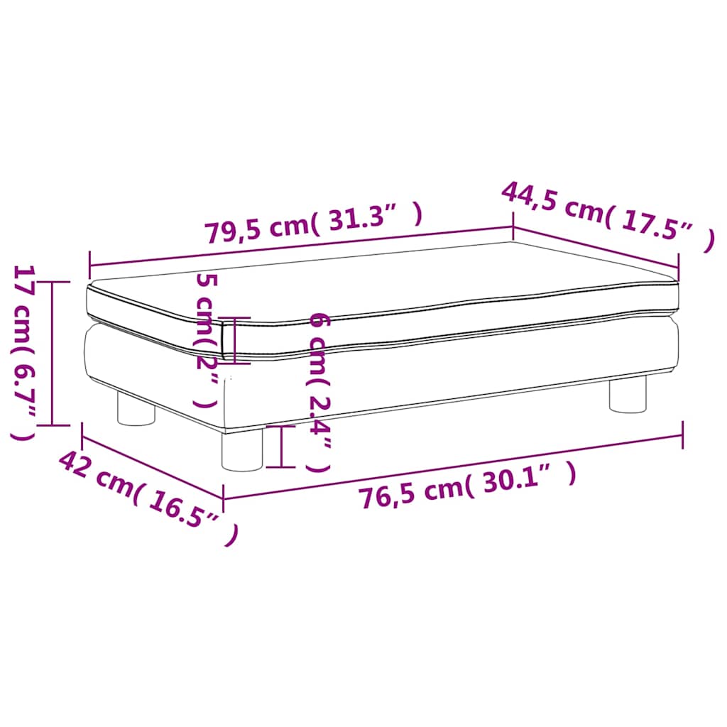 Divano per Bambini con Poggiapiedi Crema 100x50x30cm Similpelle | homemem39