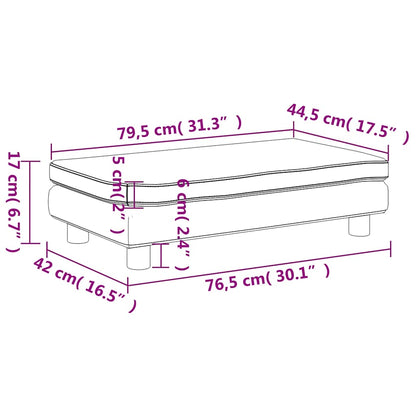 Divano Bambini con Poggiapiedi Marrone 100x50x30 cm Similpelle | homemem39