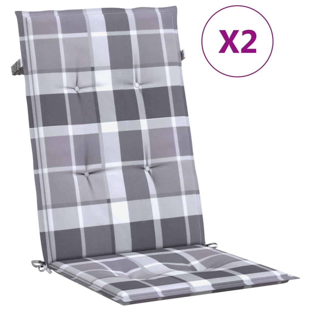 Sedie da Giardino Reclinabili con Cuscini 2 pz in Legno di Teak