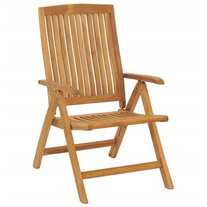 Reclining Garden Chairs with Cushions 8 pcs in Teak Wood