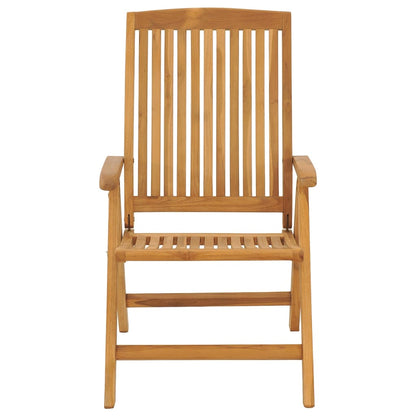 Reclining Garden Chairs with Cushions 8 pcs in Teak Wood