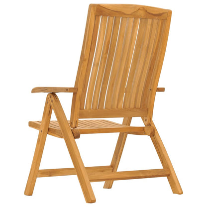 Reclining Garden Chairs with Cushions 8 pcs in Teak Wood