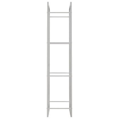 Portalegna 50x28x132 cm in Acciaio Inossidabile - homemem39