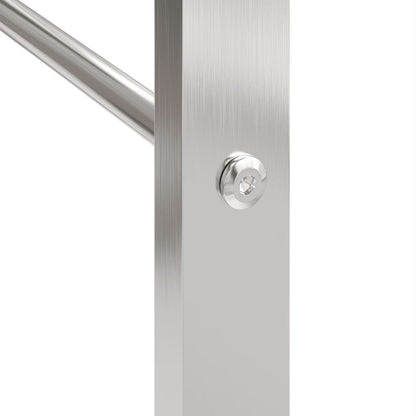 Portalegna 50x28x132 cm in Acciaio Inossidabile - homemem39