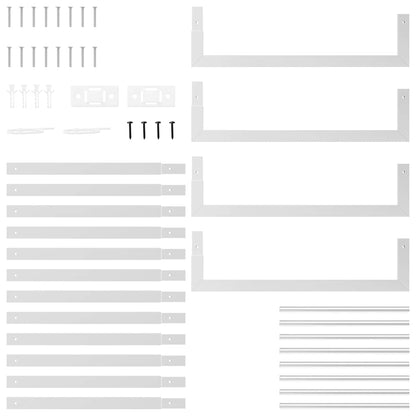 Portalegna 50x28x132 cm in Acciaio Inossidabile