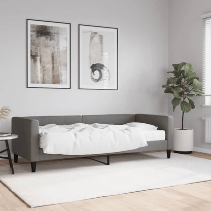 Divano Letto con Materasso Grigio Scuro 80x200 cm in Tessuto - homemem39