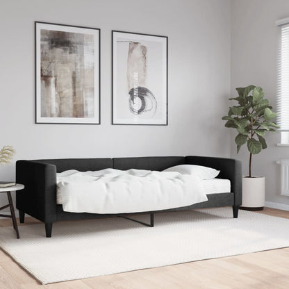 Divano Letto con Materasso Nero 90x190 cm in Tessuto - homemem39