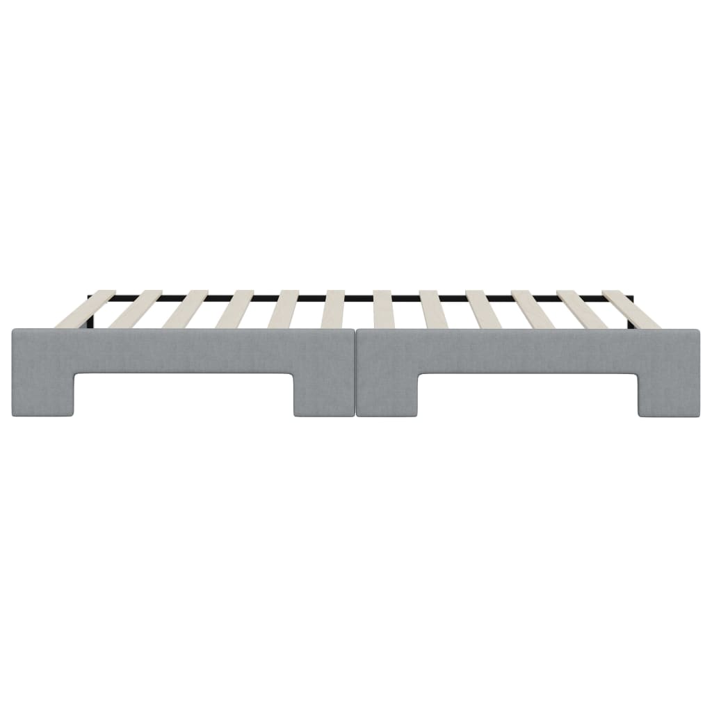 Divano Letto con Letto Estraibile Grigio Chiaro 80x200 Tessuto - homemem39