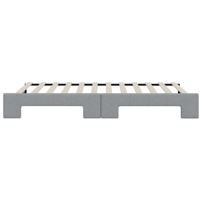 Divano Letto con Letto Estraibile Grigio Chiaro 80x200 Tessuto
