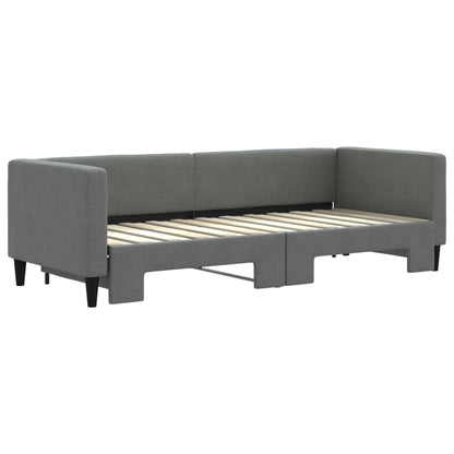 Divano Letto con Letto Estraibile Grigio Scuro 80x200 Tessuto - homemem39