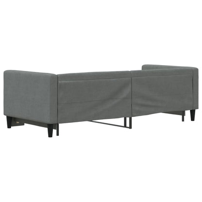 Divano Letto con Letto Estraibile Grigio Scuro 80x200 Tessuto