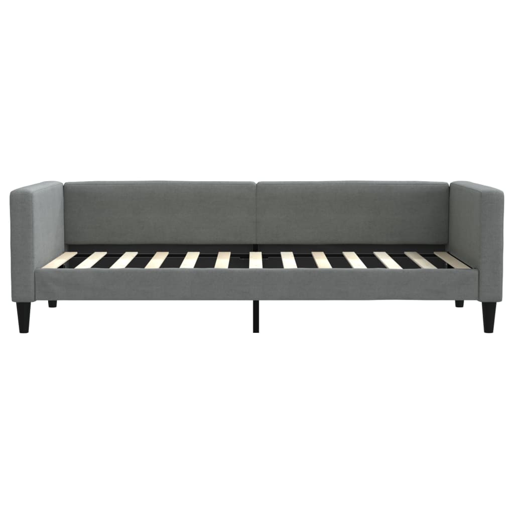 Divano Letto con Letto Estraibile Grigio Scuro 80x200 Tessuto