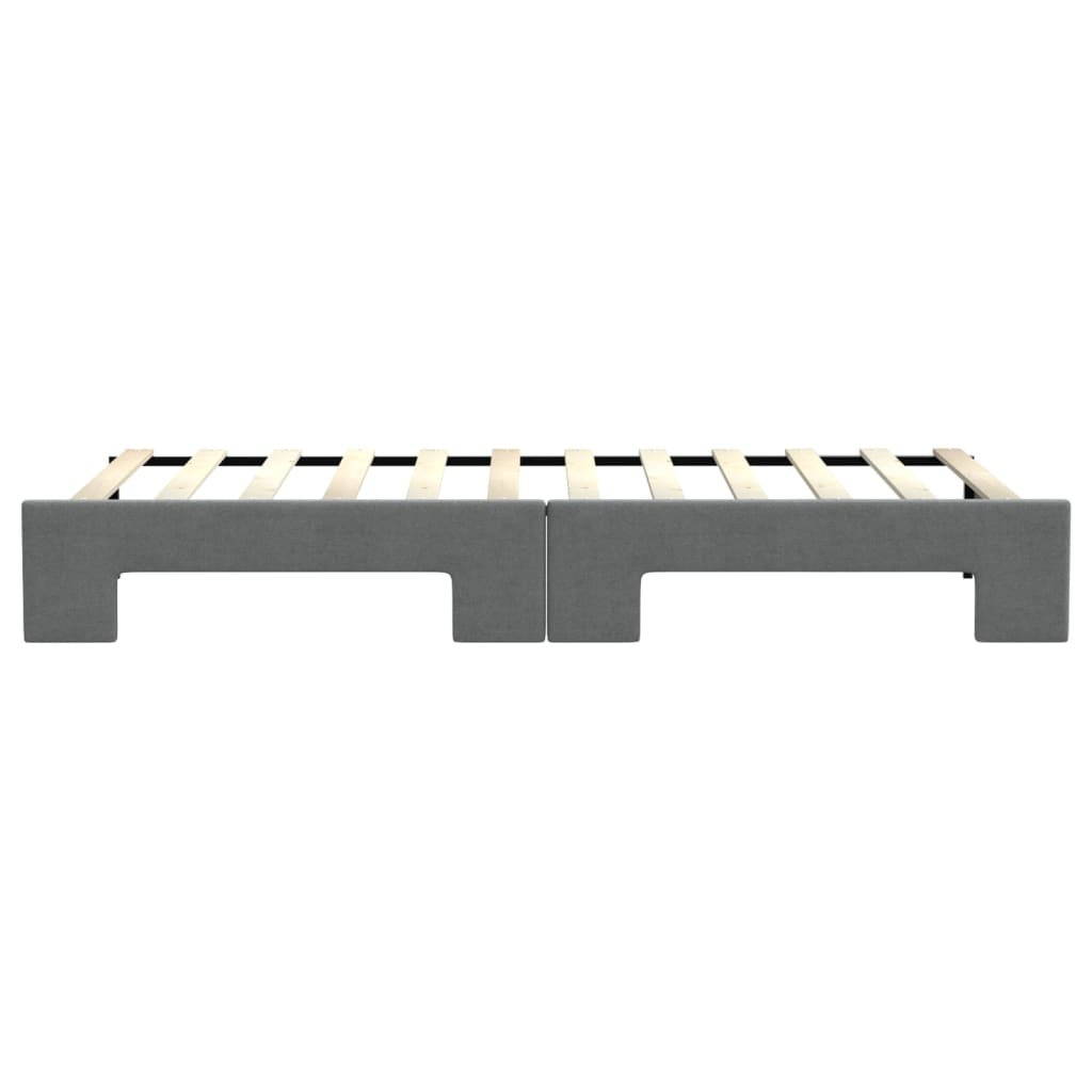 Divano Letto con Letto Estraibile Grigio Scuro 80x200 Tessuto