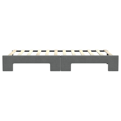 Divano Letto con Letto Estraibile Grigio Scuro 80x200 Tessuto