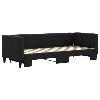 Divano Letto con Letto Estraibile Nero 80x200 Tessuto - homemem39