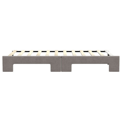 Divano Letto con Letto Estraibile Tortora 80x200 cm Tessuto