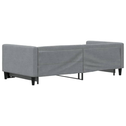 Divano Letto con Letto Estraibile Grigio Chiaro 90x200 Tessuto | homemem39