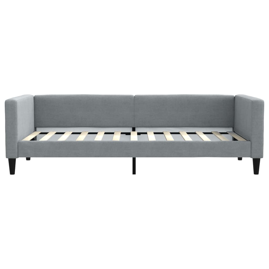 Divano Letto con Letto Estraibile Grigio Chiaro 90x200 Tessuto | homemem39