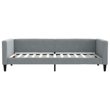 Divano Letto con Letto Estraibile Grigio Chiaro 90x200 Tessuto