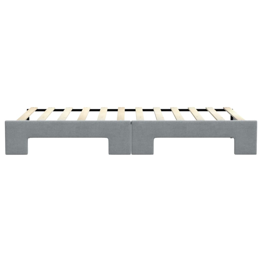 Divano Letto con Letto Estraibile Grigio Chiaro 90x200 Tessuto | homemem39