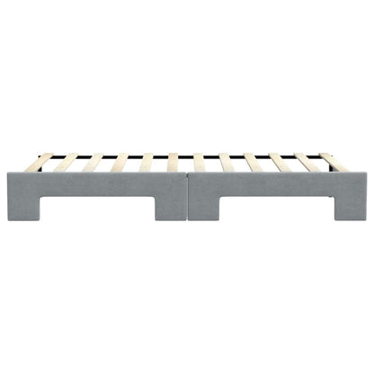 Divano Letto con Letto Estraibile Grigio Chiaro 90x200 Tessuto