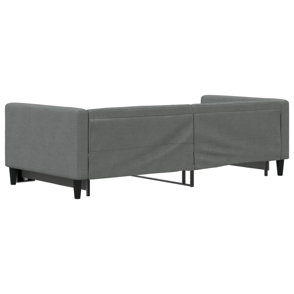 Divano Letto con Letto Estraibile Grigio Scuro 90x200cm Tessuto | homemem39