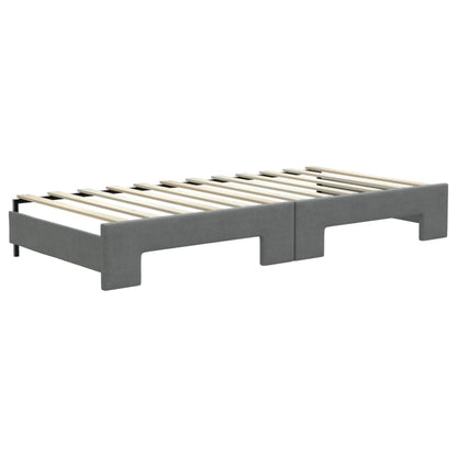 Divano Letto con Letto Estraibile Grigio Scuro 90x200cm Tessuto | homemem39