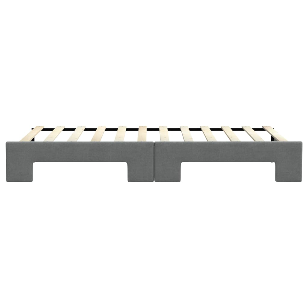 Divano Letto con Letto Estraibile Grigio Scuro 90x200cm Tessuto | homemem39