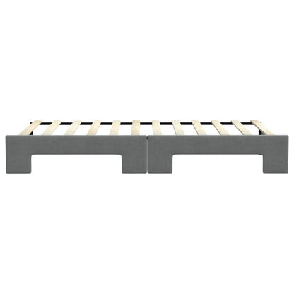 Divano Letto con Letto Estraibile Grigio Scuro 90x200cm Tessuto | homemem39