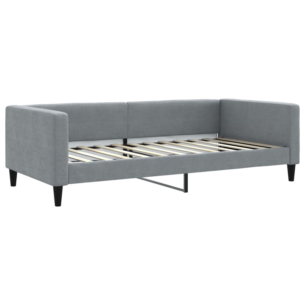 Divano Letto con Letto Estraibile Grigio Chiaro 100x200 Tessuto - homemem39