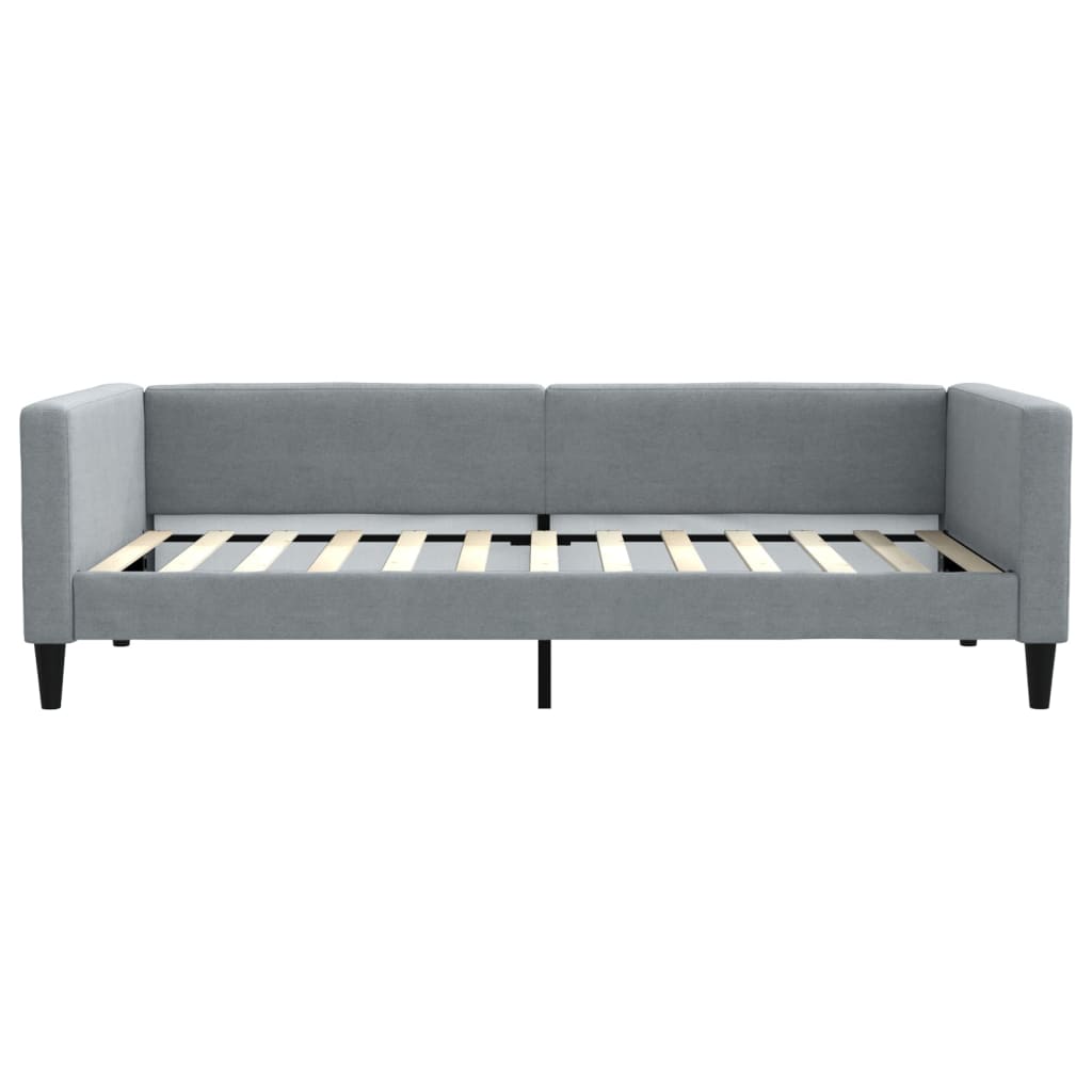 Divano Letto con Letto Estraibile Grigio Chiaro 100x200 Tessuto
