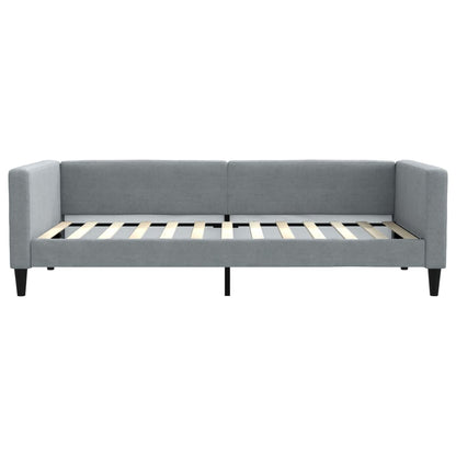 Divano Letto con Letto Estraibile Grigio Chiaro 100x200 Tessuto